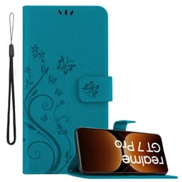 Realme GT7 Pro Suojakuori Lompakkokotelo Kukka