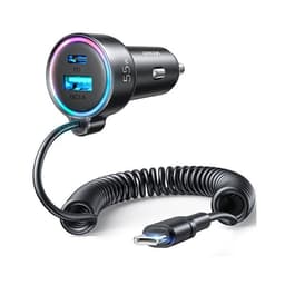 Joyroom autolaturi USB, USB-C & USB-C kaapelilla 1.5m 55W
