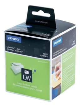 DYMO LW Large adresseetiketter - Lavt inngangsvolum, 89x36mm, 1x260 etikett