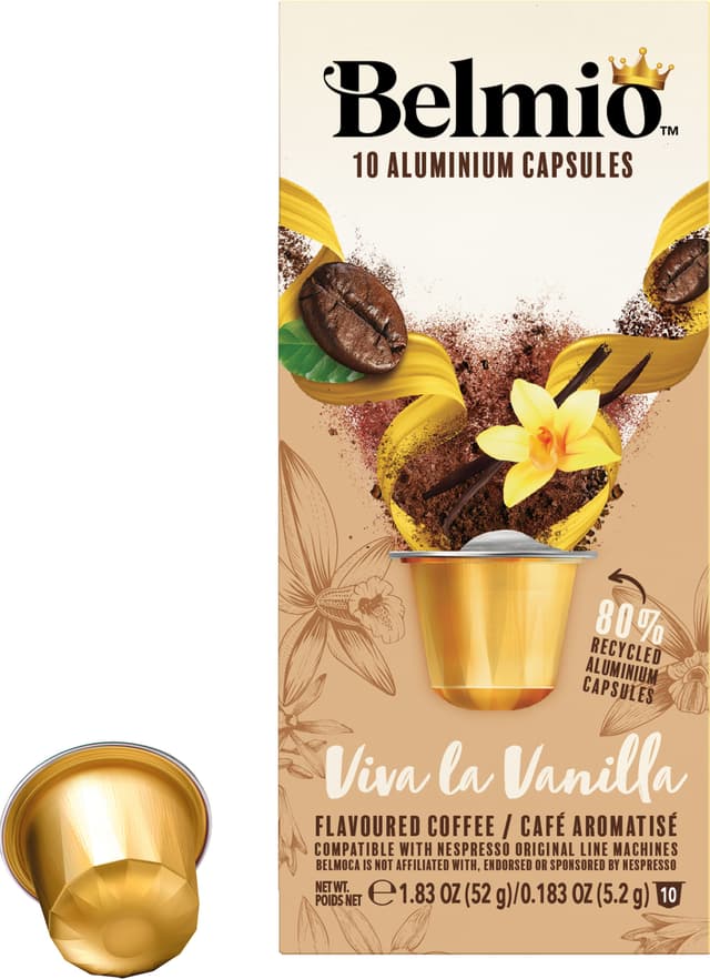 Belmio Viva La Vanilla kaffekapslar för Nespresso (10-pack)