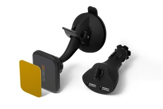 Technaxx Magnetisk bilholder til smartphones og tablets + biloplader (TE09)