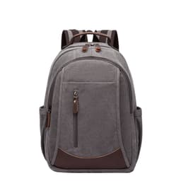 Ny Canvas Laptop-ryggsekk for menn, romslig forretningsreiseveske Grå