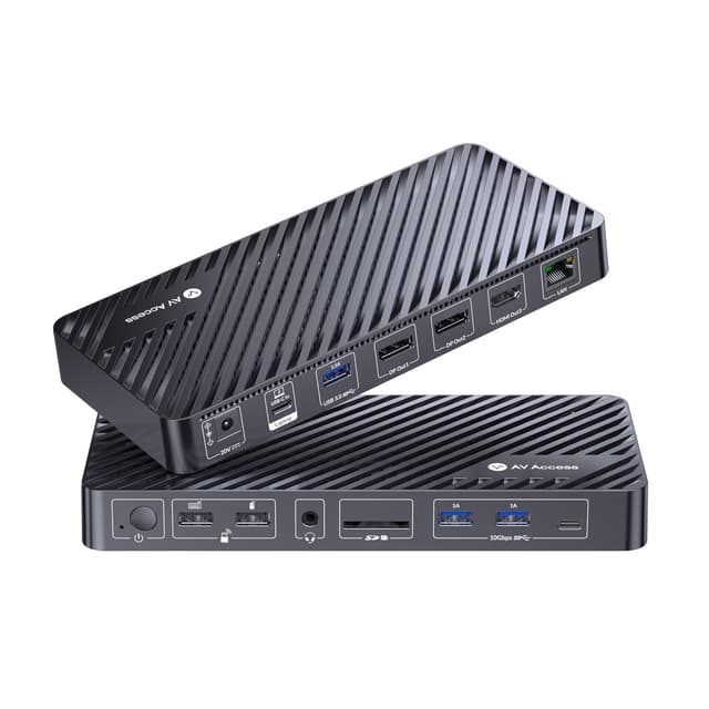 AV Access KD-S03 1 till 12 USB-C Dockningsstation med trippel skärm 2xDP 1xHDMI 4K60Hz 2K 144Hz PD100W