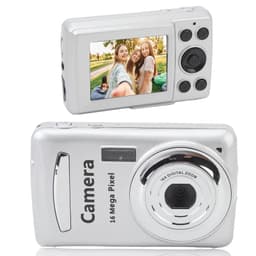 1080P, 16 MP kompakt digitalkamera med 2,4-tommer skærm - 32 GB Sølv