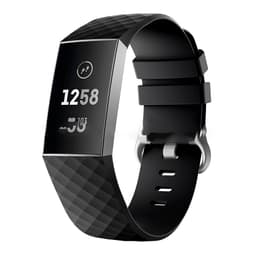 Musta silikoninen ranneke Fitbit Charge 4/3 -laitteelle - suuri