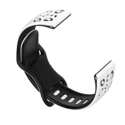Tvåfärgat silikonarmband för Huawei GT4/5, Samsung, Garmin Vit+svart 2