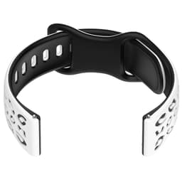 Tvåfärgat silikonarmband för Huawei GT4/5, Samsung, Garmin White+Black 22 mm