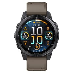22 mm silikonrem med hurtigutløser til Garmin Fenix 8 47 mm Brun