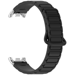 12MM magnetiskt silikonarmband för Xiaomi Mi Band 8/9 Svart