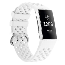 Hvit silikonreim for Fitbit Charge 3 - Stor