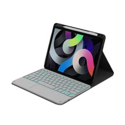 iPad Air 2-deksel med bakgrunnsbelyst tastatur og styreflate Svart hvit iPad Mini 4/5