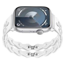 Silikonreim til Apple Watch Series 1-9 & Ultra Hvit 22 mm
