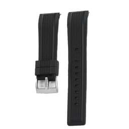 Silikone urrem til Huawei GT5/GT4/Watch4 Sort + Sølv 20 mm