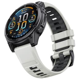 22 mm silikonrem med hurtigutløser til Garmin Fenix 8 47 mm Grå