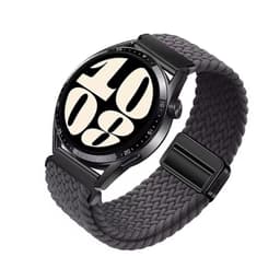 Grått Vevd Nylon 20mm Klokkebånd for Huawei/Samsung/Xiaomi