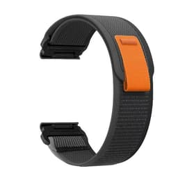 Quick Release Nylon Klockarmband kompatibelt med Garmin Fenix 8/7X Pro/6X5X965 Black+Grey 26 mm