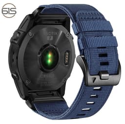 Hurtigudløsende nylonrem til Garmin Fenix 5X 6X 7X Tactix 7 Pro Blå 26 mm