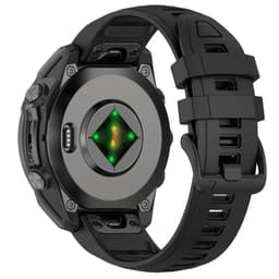 Musta silikonirannekello Garmin Fenix 8/Enduro 3/Fenix E 22 mm