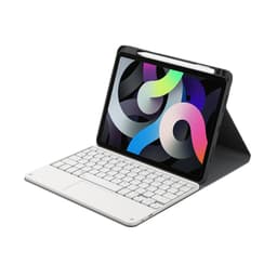 Slank beskyttelsesetui med touchpad-tastatur til iPad Sort hvid iPad 10 10,9 tommer