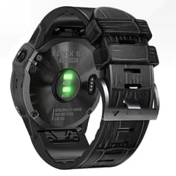 Silikonklokkerem for Garmin Fenix 8/7X/6X/5X Sort 22 mm