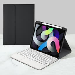 Slank beskyttelsesetui med touchpad-tastatur til iPad Sort hvid iPad 10,9/11 tommer M2