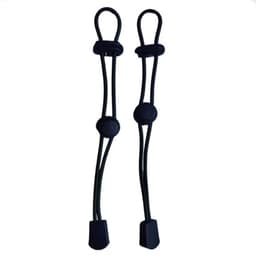 Svarta elastiska vandringsstavsband - set med 2 st