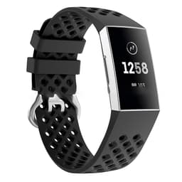 Svart liten silikonreim for Fitbit Charge 3