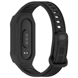 Universelt silikonbånd for Xiaomi Mi Band 9, 8, 7, 6, 5 Sort