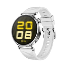 Silikonarmband med spänne för Huawei GT5 - 18MM Vit