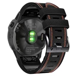 Hvit silikonklokkerem for Garmin Fenix 8X 7 6X 6 5X 5 5S Sort 22 mm