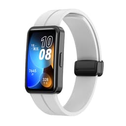 Silikoniranneke Huawei Band 8/9:lle - Valkoinen - Taitettava solki