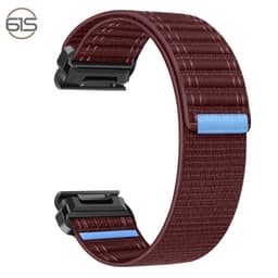 22mm nylonreim for Garmin Fenix 8/567X/pro/Epix 935/965 Mørkerød