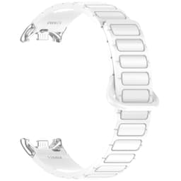 12MM magnetiskt silikonarmband för Xiaomi Mi Band 8/9 Vit
