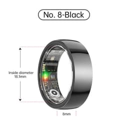 Smart Ring R1000 - Keramikutgåva Musta 8