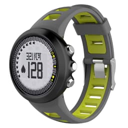 Silikoninen ranneke Suunto Quest-, M1-, M2-, M4-, M5-kelloille Harmaa + keltainen