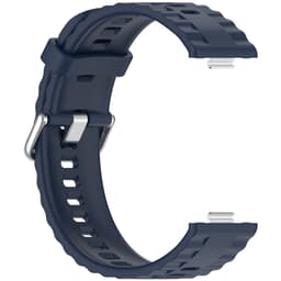 Silikonarmband för Huawei Fit 4 Pro med silverspänne Blå