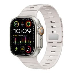 Magnetisk silikonreim til Apple Watch - Svart/Oransje (38/40/41mm) Hvit