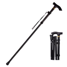 Sammenleggbare trekkingstaver for fotturer Sort