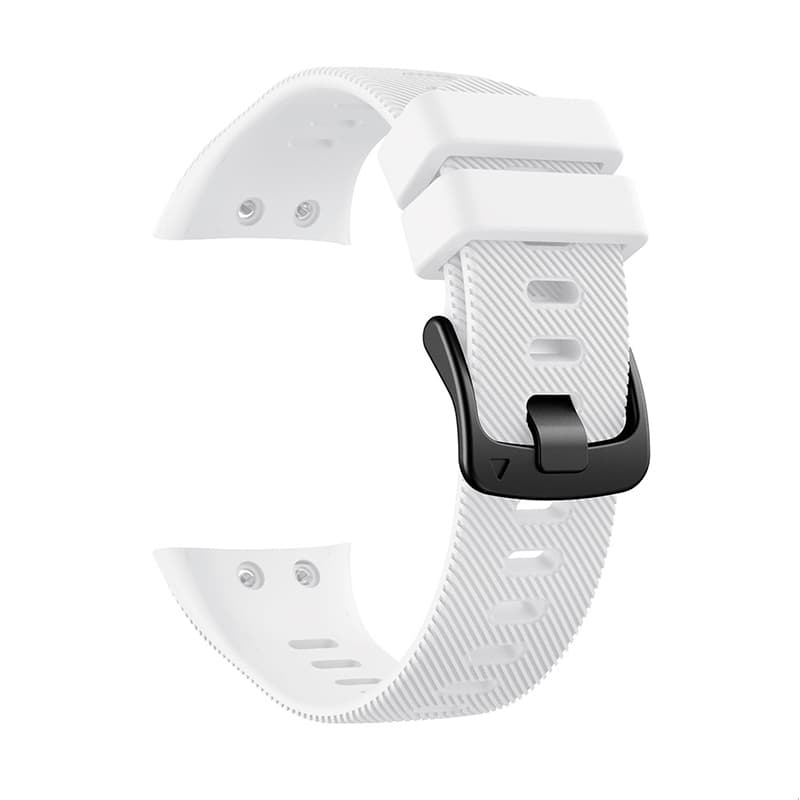 Chainfo Unisex Silicone Watch Straps Compatible with Garmin Forerunner 45 / Forerunner 45S / Swim 2, Brushed Stainless Steel Black Buckle, zinnober