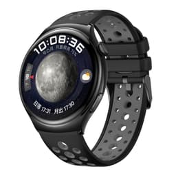 Silikoninen ranneke Huawei Watch 4/3, GT2, GT3 Pro -kelloille Musta + harmaa S
