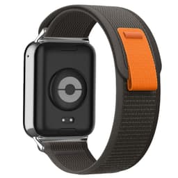 Redmi Watch 4 -kellon punottu nailonranneke Musta + vaaleanharmaa