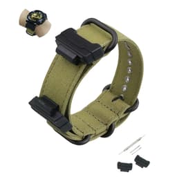 Casio G-SHOCK Canvas Nylon urrem til GD/GAGLS-100/120/DW5600 Grøn+sort