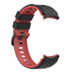 Silikonklokkereim for Samsung Watch 4 Svart+rød