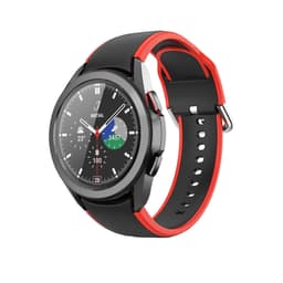 Samsung Watch 4/5 Tofarvet Silikone Urrem - Sort/Rød - 20mm