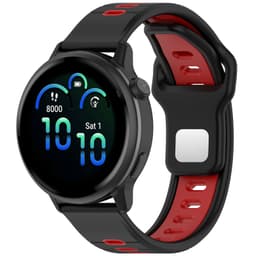 Stilig 22mm erstatningsbånd for Garmin vivoactive 6 Svart+rød