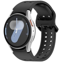 Dubbelknapps silikonarmband för Samsung Galaxy Watch Svart