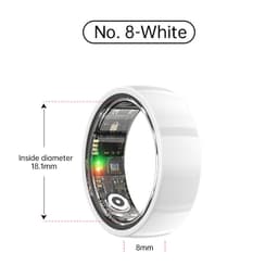 Smart Ring R1000 - Sleep Monitor Bluetooth 5.2 Blood Oxygen Tracker Hvit 8