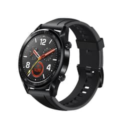 Musta silikoninen ranneke 22mm Huawei Watch GT:lle