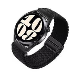 Tyylikäs musta 20 mm:n punottu nyloninen magneettinen rannekoru