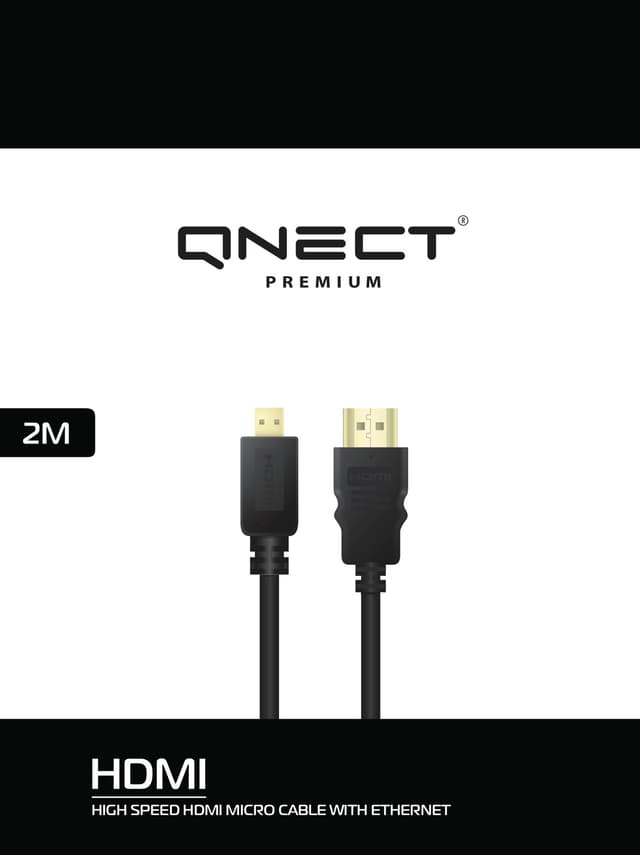 High Speed HDMI cable w/Ethernet A - D, 2m